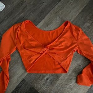 Shein orange crop top